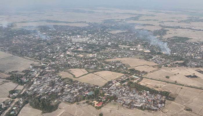 কাওলিন শহরটি পুড়িয়ে দিয়েছে জান্তাবাহিনী