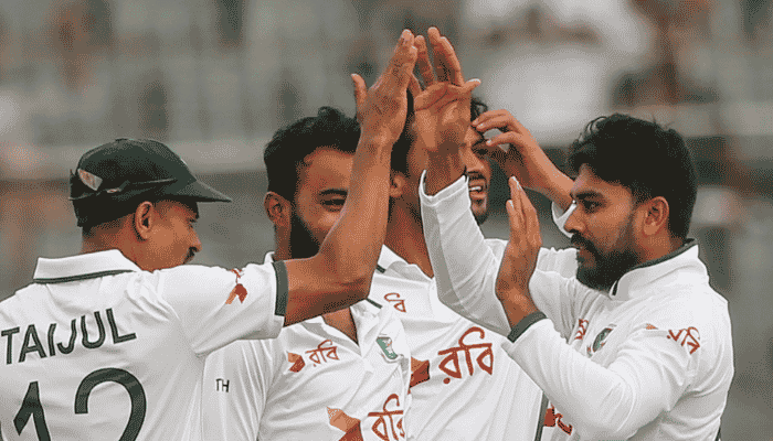 মিরপুর টেস্ট; ধসের পর স্পিনে ফিরল বাংলাদেশ