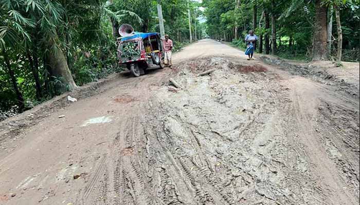 ভোগান্তির নাম পটুয়াখালী-বাউফল আঞ্চলিক সড়ক