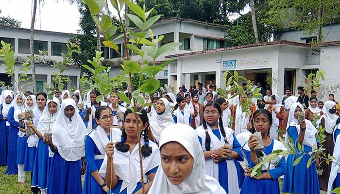 গৌরনদীতে বৃক্ষরোপণ, চারা বিতরণ ও বৃক্ষ মেলায় তথ্যমন্ত্রী