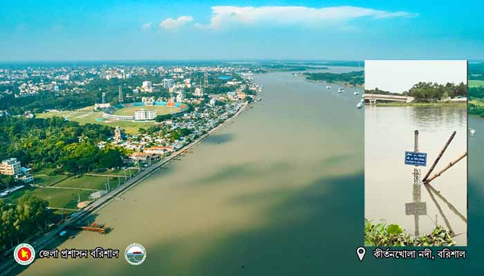 কীর্তনখোলা নদীসহ ৮ পয়েন্টে পানির বিপদসীমা অতিক্রম