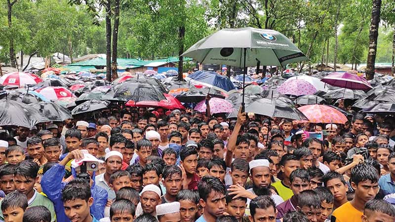 রোহিঙ্গাদের সমাবেশ, স্বদেশে ফেরার দাবি