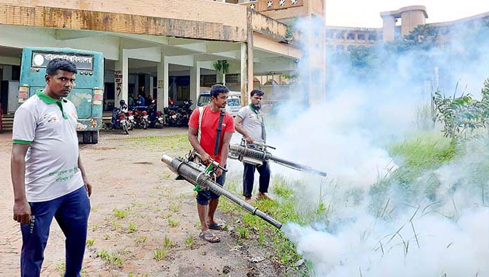 বরিশাল বিশ্ববিদ্যালয়ে মশকনিধন কর্মসূচি